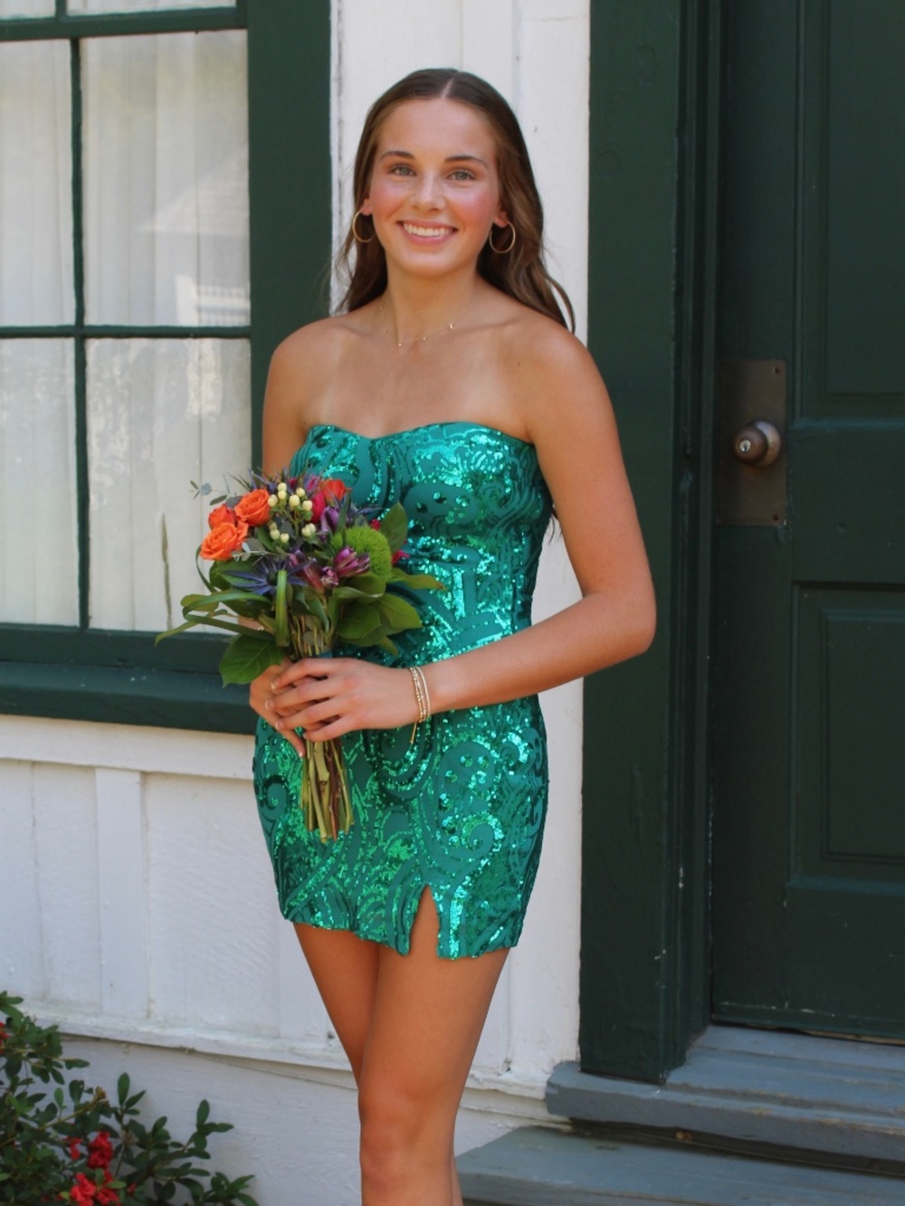 Green hoco dress